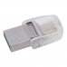 USB стик Kingston DataTraveler MicroDuo 3C 64 GB Черен Лилав 64 GB