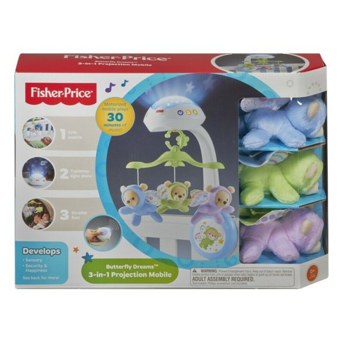 Mobil Proiector Fisher Price Alb Multicolor Plastic