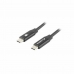 Cable USB C Lanberg CA-CMCM-40CU-0010-BK 1 m Black