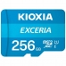 Mikro SD atminties kortelė su adapteriu Kioxia Exceria UHS-I 10 klasė Mėlyna 256 GB