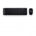 Клавиатура и беспроводная мышь Logitech MK220 Чёрный Испанская Qwerty