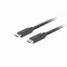 Cable USB-C Lanberg CA-CMCM-32CU-0018-BK Negro 1,8 m