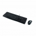 Tastatur und optische Maus Logitech 920-002550 USB Schwarz Qwerty Spanisch
