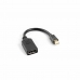Кабел DisplayPort Mini към DisplayPort Lanberg AD-0003-BK Черен 12 cm
