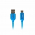 USB A - USB C Kaabel Lanberg CA-USBO-22CU-0005-BL Sinine Quick Charge 3.0 50 cm