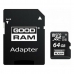 Mikro SD atminties kortelė su adapteriu GoodRam A0025034 64 GB Juoda