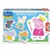 Komplet 5 puzzle sestavljank Peppa Pig Educa Baby 15622 24 Kosi
