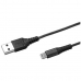 USB - Lightning kaapeli Celly USBLIGHTNYL25BK Musta 25 cm