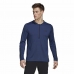 Langærmet T-shirt til Mænd Adidas Training 1/4-Zip Mørkeblå