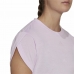 Női rövidujjú póló Adidas  trainning Floral  Halványlila