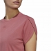 Дамска тениска с къс ръкав Adidas trainning Floral  Тъмно розово