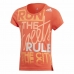 Детски Тениска с къс ръкав Adidas Graphic Tee Оранжев