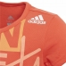 Детски Тениска с къс ръкав Adidas Graphic Tee Оранжев