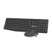 Keyboard and Mouse Natec NZB-1989 Black QWERTY Qwerty US