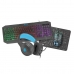Tastatur og mus Natec NFU-1674 Qwerty US Sort RGB