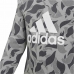 Sweatshirt ohne Kapuze für Mädchen Adidas ID Crew Grau Hellgrau