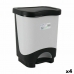 Waste bin with pedal Tontarelli Idea 18 L Black Grey 31,6 x 27,6 x 41 cm (4 Units)