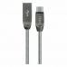 Kabel USB A na USB C DCU 30402015 kovový Stříbřitý 1 m