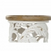 Tavolo aggiuntivo DKD Home Decor Abete Naturale Metallo Bianco 30 x 40 cm Legno MDF 43 x 43 x 57 cm