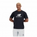 Férfi rövid ujjú póló New Balance Essentials Stacked Logo Fekete
