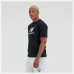 Vīriešu Krekls ar Īsām Piedurknēm New Balance Essentials Stacked Logo Melns