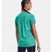 Women’s Short Sleeve T-Shirt Under Armour Tech SSV Solid Aquamarine