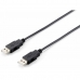 USB A - USB B kabelis Equip 128870 Juoda 1,8 m