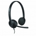 Fejhallgató Mikrofonnal Logitech 981-000475           USB 1,8 m Fekete