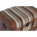 Chest of drawers Home ESPRIT Brown Multicolour Wood Canvas Colonial 45 x 35 x 71,5 cm