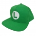 Unisex kapa s šiltom Super Mario Luigi Badge 58 cm Zelena Ena velikost