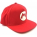 Unisex klobouk Super Mario Badge 58 cm Červený Jednotná velikost