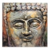 Картина DKD Home Decor Buda Дървен Метал Ориенталски Буда (80 x 80 x 7 cm)