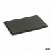 Slate Effect Ceramic Tray Quid Gastro Fun Black (20 x 13 cm) (12 Units)