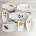 Recipiente de Cozinha Quid Gastro Quadrado Cerâmica Branco (25,2 x 16 x 2 cm) (6 Unidades)