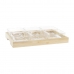Snack tray DKD Home Decor 32 x 21 x 6 cm Crystal Natural 280 ml