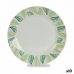 Dezertný tanier Listy Biela zelená Ø 19 cm Porcelán (10 kusov)