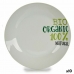 Flad Plade Organic Porcelæn 24,4 x 2,6 x 24,4 cm (10 enheder)