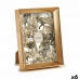 Fotolijsten 15,2 x 20,2 x 3,5 cm Gouden Plastic Glas (6 Stuks)