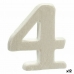 Number 4 White polystyrene 2 x 15 x 10 cm (12 Units)