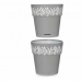 Self-watering flowerpot Stefanplast Gaia Grey 15 x 15 x 15 cm White Plastic (12 Units)