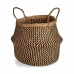 Decorative basket Brown Black Rushes 15 L 40 x 54 x 40 cm (8 Units)