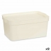 Storage Box with Lid Cream Plastic 7,5 L 21,5 x 14,5 x 32 cm (12 Units)
