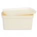 Storage Box with Lid Cream Plastic 7,5 L 21,5 x 14,5 x 32 cm (12 Units)