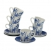 Set of 6 Cups with Plate Versa Marina Porcelain