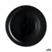Lapos Tányér Luminarc Pampille Noir Fekete Üveg 25 cm (24 egység)
