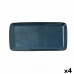 Platou pentru Servire Bidasoa Ikonic Ceramică Albastru (28 x 14 cm) (Pack 4x)