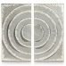 Wanddecoratie DKD Home Decor 90 x 3,5 x 90 cm Zilverkleurig Grijs Wit Modern Cirkels 90 x 2 x 90 cm