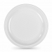 Sarja kierrätettäviä lautasia Algon Pyöreä Valkoinen Muovinen (36 Osaa)