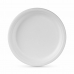 Sada tanierov Algon Jednorázový; nevratný Biela Cukrová trstina 25 cm (12 kusov)