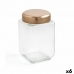 Jar Quid B&w Copper Glass 1,25 L (6 Units) (Pack 6x)
